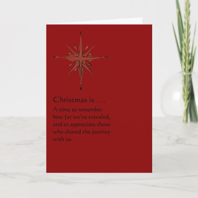 A Time To Remember - Red Christmas Card (Front)