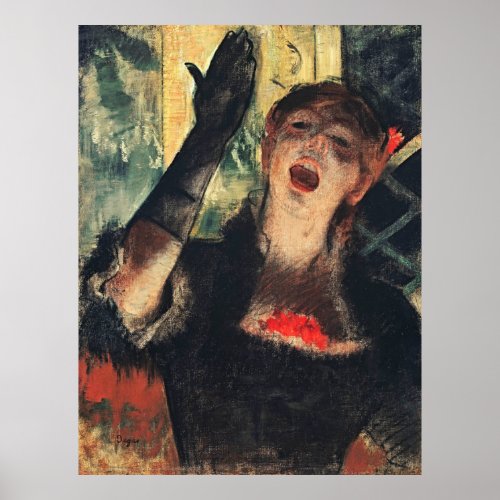 A Timeless Elegance Captured Degas Caf Singer Poster