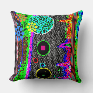 A Timeless Fusion of Color & Mystery Throw Pillow