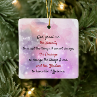 A timeless serenity prayer ceramic ornament
