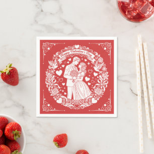 A timeless vintage Valentine’s Day Napkins