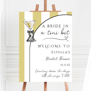 A Tini Bit Chic Martini Bridal Shower Welcome Sign
