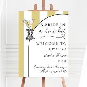 A Tini Bit Chic Martini Bridal Shower Welcome Sign
