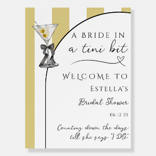 A Tini Bit Chic Martini Bridal Shower Welcome Sign