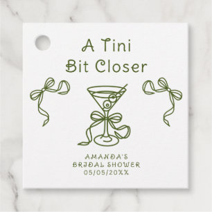 A Tini Bit Closer Bridal shower  Favor Tags
