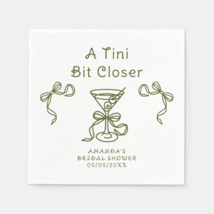 A Tini Bit Closer Bridal shower  Napkins