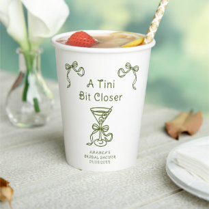 A Tini Bit Closer Bridal shower Paper Cups