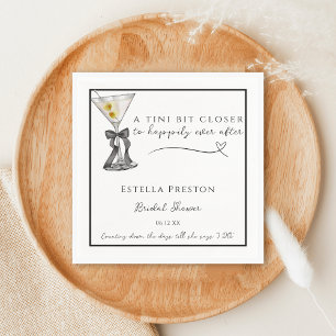 A Tini Bit Closer Dirty Martini Bridal Shower Napkins