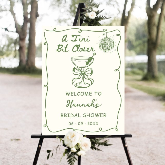 A Tini Bit Closer Drawn Bridal Shower Welcome Sign (Creator Uploaded)