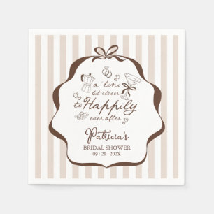 A Tini Bit Closer Espresso Martini Bridal Shower Napkins