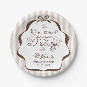 A Tini Bit Closer Espresso Martini Bridal Shower Paper Plates