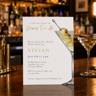 A tini Bit Closer-Martini Bridal Shower Invitation