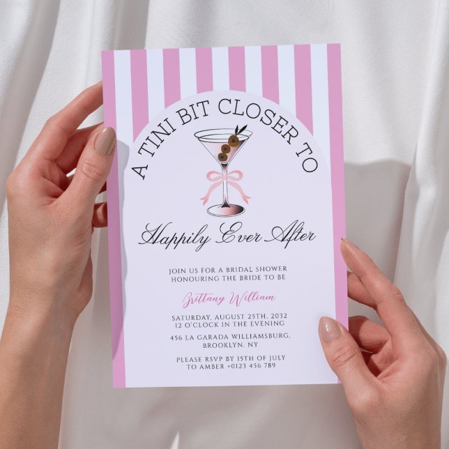 A Tini Bit Closer To Happily Ever After Bridal  Invitation (Creator Uploaded)