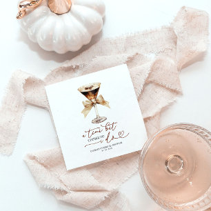 A Tini Bit Closer to I Do Cocktail Bridal Shower Napkins