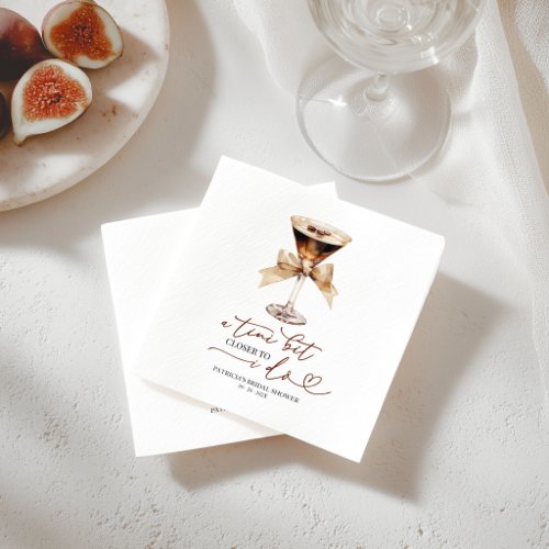 A Tini Bit Closer to I Do Cocktail Bridal Shower Napkins