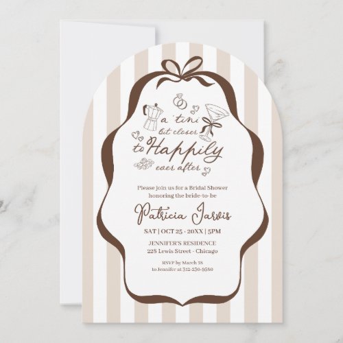 A Tini Bit Closer To I Do Espresso Martini QR Code Invitation