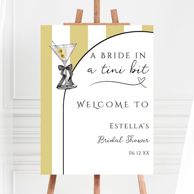 A Tini Bit Cute Martini Bridal Shower Welcome Sign (Creator Uploaded)