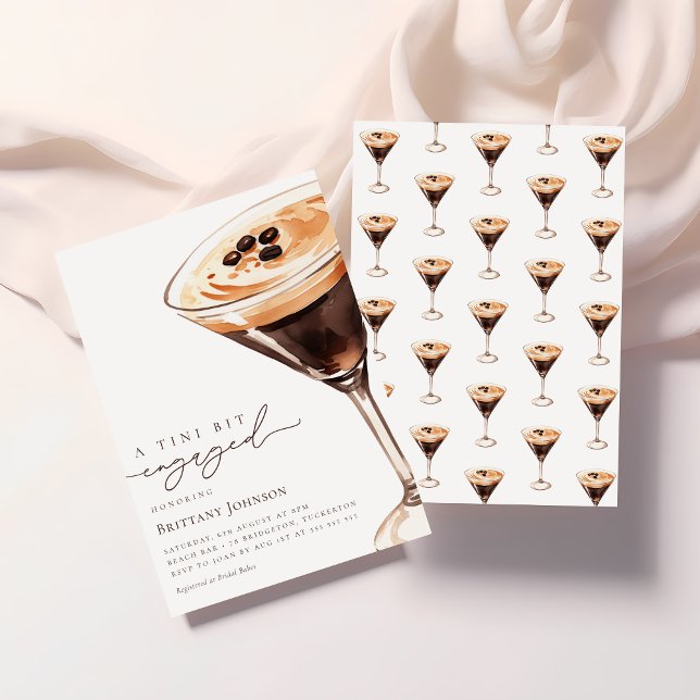 A Tini Bit Engaged Bridal Shower Invitation (Creator Uploaded)