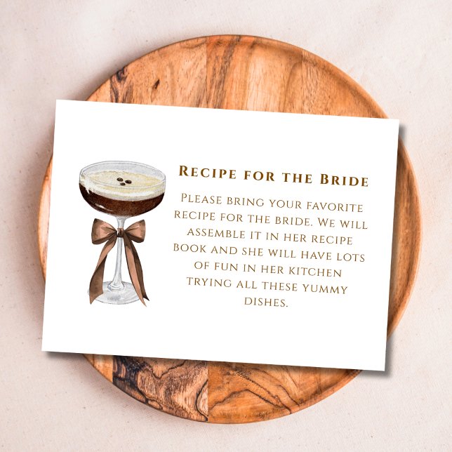 A Tini Bit Espresso Martini Brown Recipe Request Enclosure Card (Creator Uploaded)