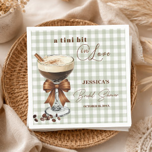 A Tini Bit in Love Espresso Martini Bridal Shower Napkins