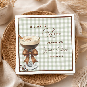 A Tini Bit in Love Espresso Martini Bridal Shower Napkins