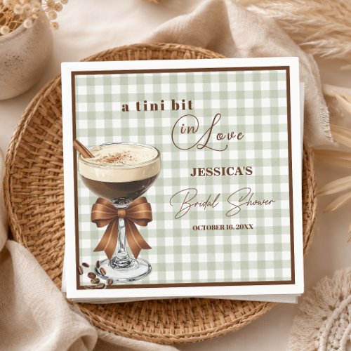 A Tini Bit in Love Espresso Martini Bridal Shower Napkins