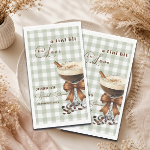 A Tini Bit in Love Espresso Martini Bridal Shower Paper Guest Towels