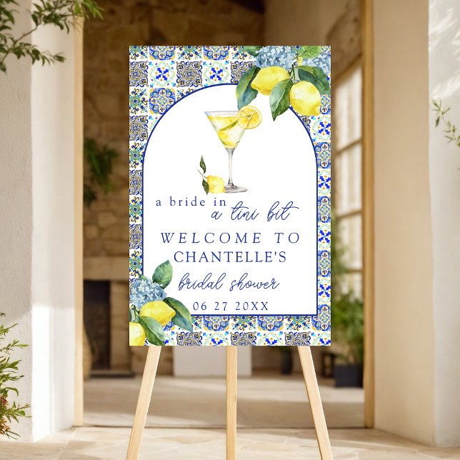A Tini Bit Italian Lemon Martini Bridal Shower Foam Board (Creator Uploaded)