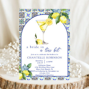 A Tini Bit Italian Lemon Martini Bridal Shower Invitation
