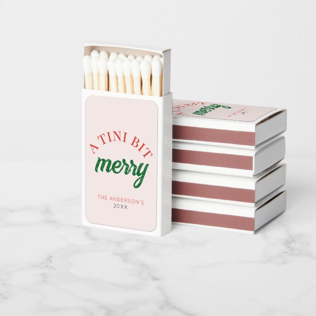 A Tini Bit Merry Christmas  Matchboxes (Stacked)