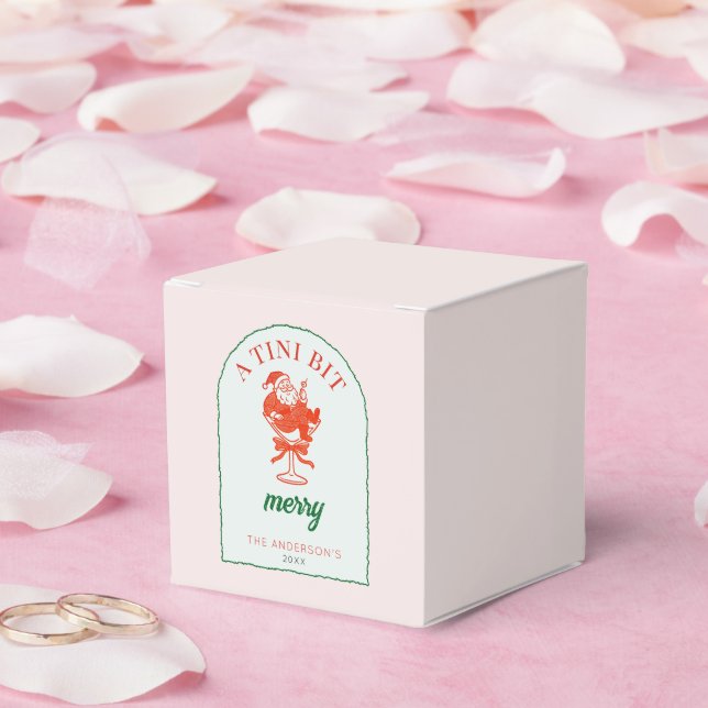 A Tini Bit Merry Christmas Santa Claus Favor Boxes (Wedding)