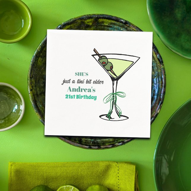 A Tini Bit Older 21st Birthday Party Napkins (Creator Uploaded)