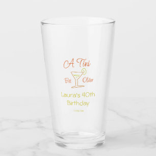 A tini bit older 40th birthday name date martini c glass