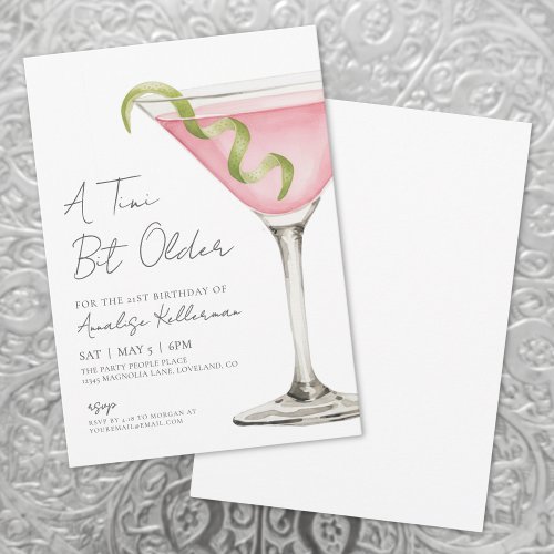 A Tini Bit Older Adult Birthday Party Invitation