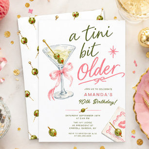 A Tini Bit Older Birthday Invitation