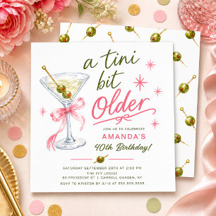 A Tini Bit Older Birthday Invitation