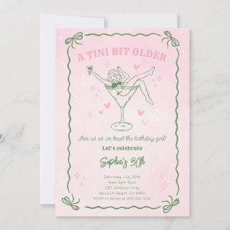 A tini bit older birthday party Invitation