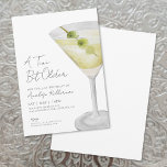 A Tini Bit Older Birthday Party Invitation<br><div class="desc">Celebrate a 21st birthday—or any milestone—with this fun and modern martini-themed party invitation. At the top, the phrase “A Tini Bit Older” is written in elegant handwritten script, adding a playful and stylish touch to the design. A watercolor green martini glass with olives sits on the right side, bringing a...</div>