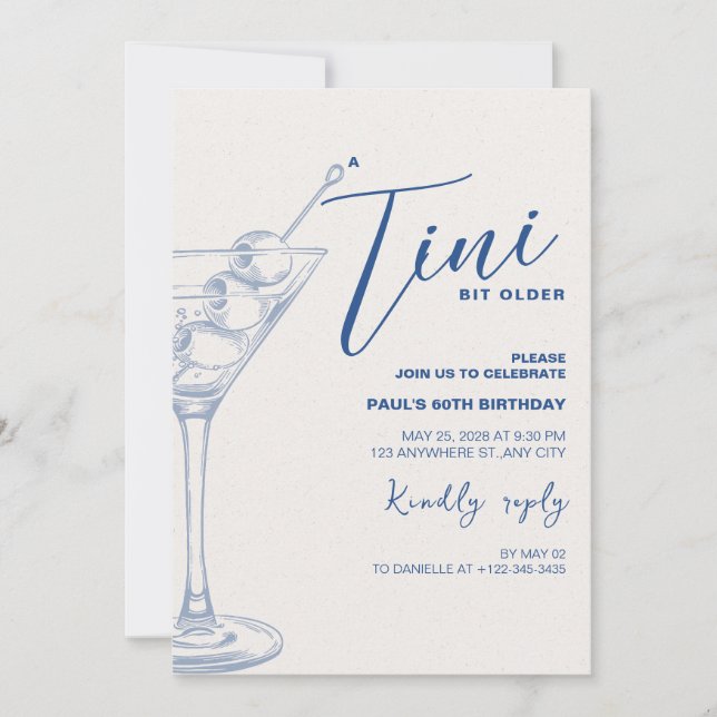 A Tini Bit Older Birthday Party Invite (Front)