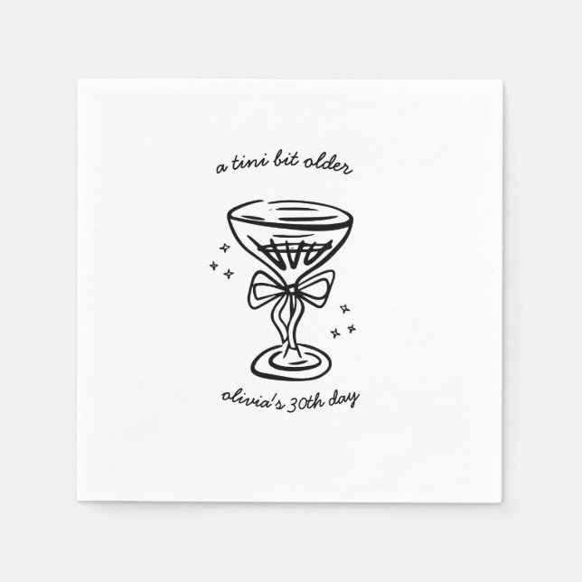  A Tini Bit Older Birthday Party Napkins (Front)