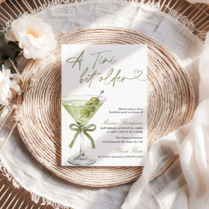 A Tini Bit Older Birthday Party Olive Martini Invitation