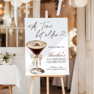 A Tini Bit Older Birthday Party Welcome Sign