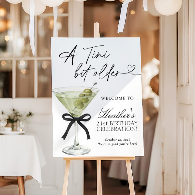 A Tini Bit Older Birthday Party Welcome Sign (Creator Uploaded)