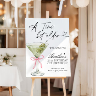 A Tini Bit Older Birthday Party Welcome Sign