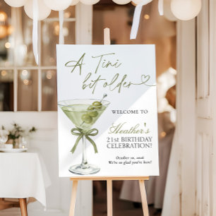 A Tini Bit Older Birthday Party Welcome Sign