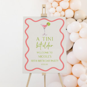 A Tini Bit Older Birthday Party Welcome Sign