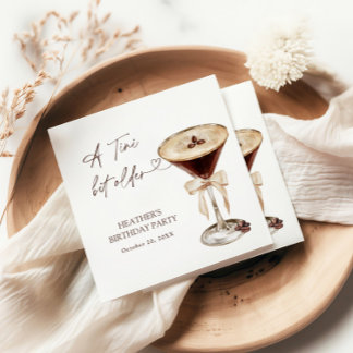 A Tini Bit Older Birthday Party Welcome Sign Napkins