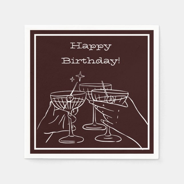 A Tini Bit Older -  Birthday Theme Decorations Napkins (Front)