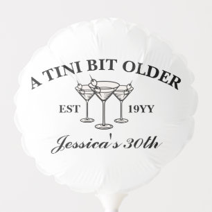 A Tini Bit Older Black Personalize Birthday Party Balloon