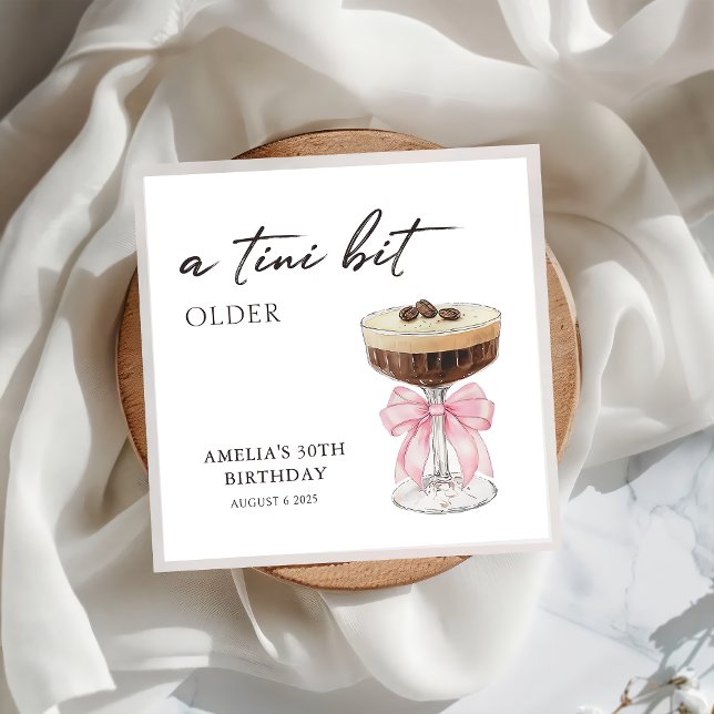 A Tini Bit Older Chic Martini Birthday Party Napkins (Creator Uploaded)